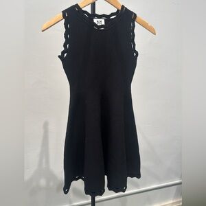 NWT Milly Minis Black Zig Zag Trim Fit and Flare Dress